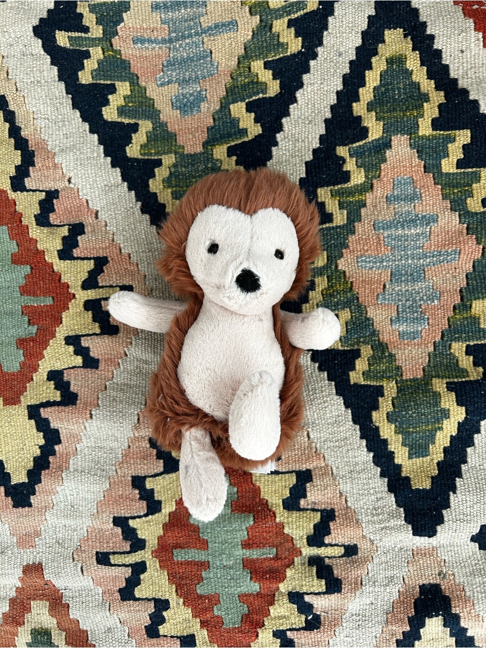 Jellycat Brown and Cream Hedgehog Plush Small Toy